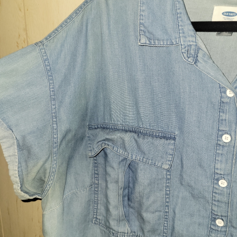 Old Navy Cambray Shirt Dress Women's Size 3X - Picture 3 of 10